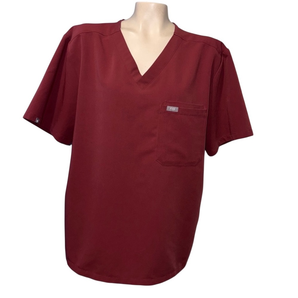Figs Red Short Sleeve V-Neck Scrub top size XL